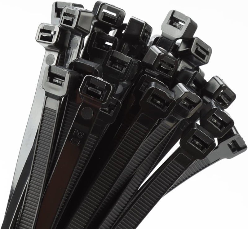 RAMPOW 14 inch Black Zip Ties Heavy Duty 600 PACK, 200 LBS Ultra Exclusive Strong Plastic Wire Ties, Large Cable Ties Extra Long Tie Wraps, Indoor and Outdoor UV Resistant - Image 1